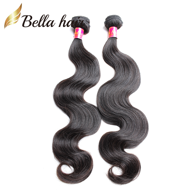 

Cambodian European Mongolian Virgin Human Hair Weave Natural Color Body Wave Weft Remy Hair Bundles 8-30 2pc/lot Bellahair