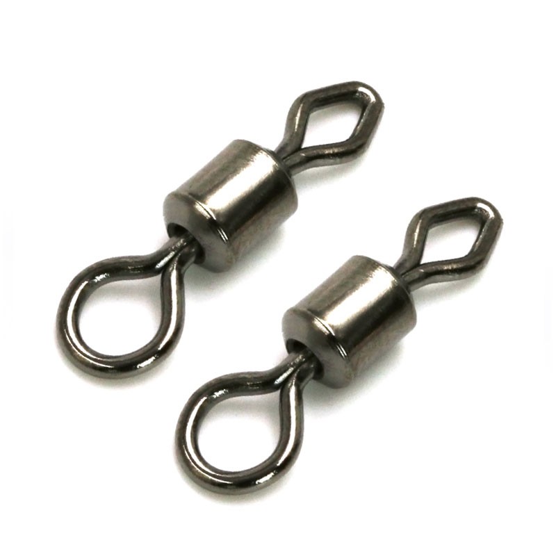200 pcs/lot Fishing diamond eye Swivel Stainless rolling swivel Cappier fishing tackle Freshwater fishing Line Connector-image-373412890