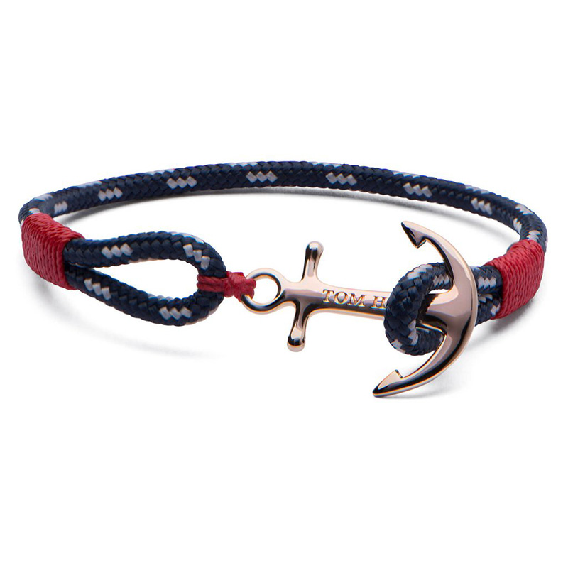 Tom Hope Bracelet 4 Taille Chaînes de fil rouge à la main en acier inoxydable en acier inoxydable breloques avec boîte et tag th16