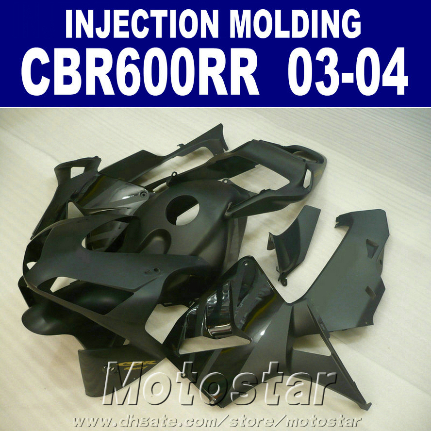 

Injection Molding all black for HONDA CBR 600RR fairings 2003 2004 03 04 CBR600RR bodywork fairing kit TE6H, Same as picture