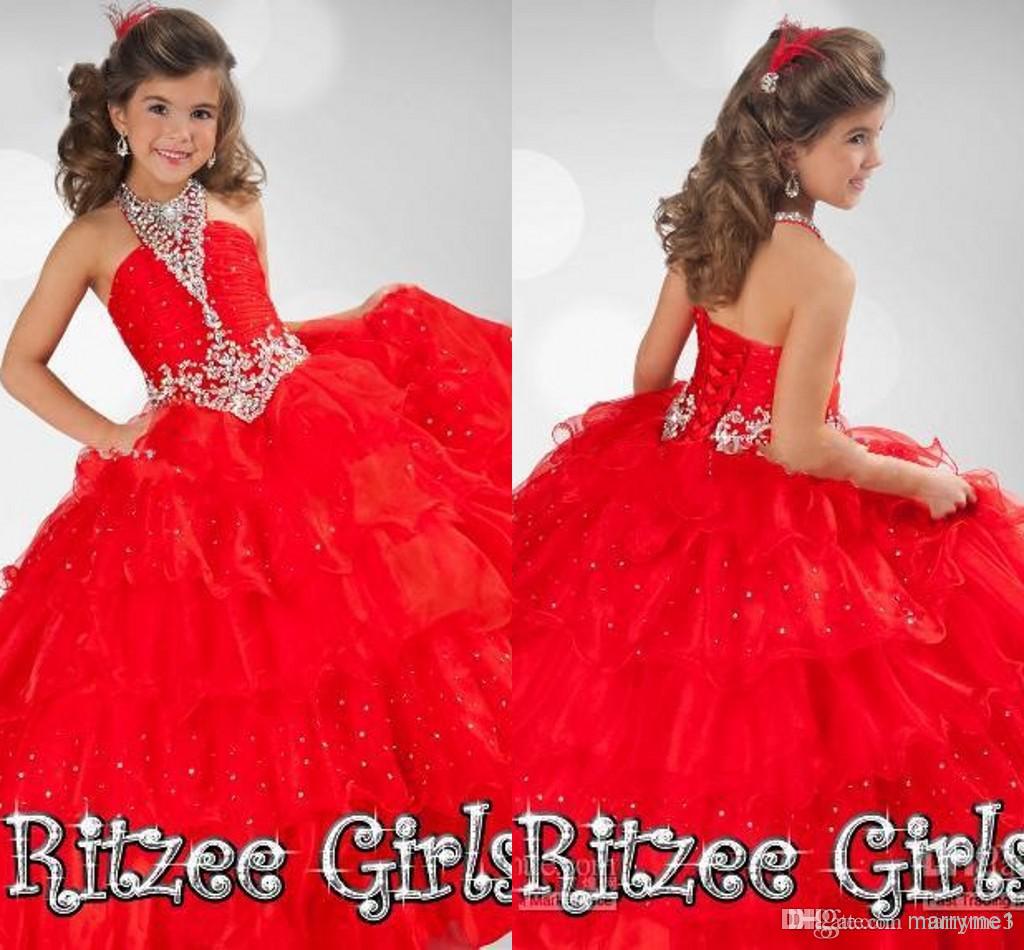 

vestido primera comunion 2019 red ball gown pageant dresses for little girls vestido daminha Flower Girl Dress