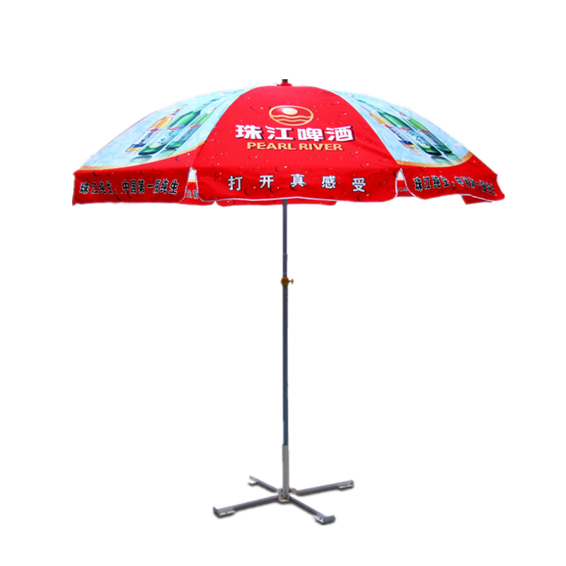 

52in Beach New Umbrella Cafe Restaurant Deck Outdoor Yard Patio Garden Parasol With 1.5kg Steel Cross Base Custom Printing Service, Custom color or design