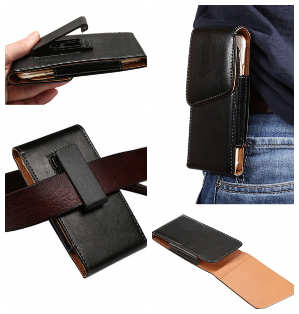 

360 Degree Universal Hip Holster Sheep Leather Clip Cases For Iphone 13 Mini 2021 12 11 Pro MAX XR XS X 8 7 6 SE Samsung S22 S21 Note 20 s20 FE S10 Hasp Hook Belt Men Pouch, Black