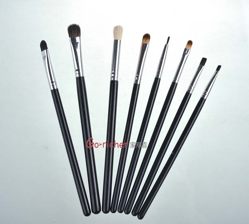 

8 Pcs Black Handle Professional Eye Shadow Makeup Brushes Set Top Quality Cosmetic Eyeshadow Brush Kits #71702