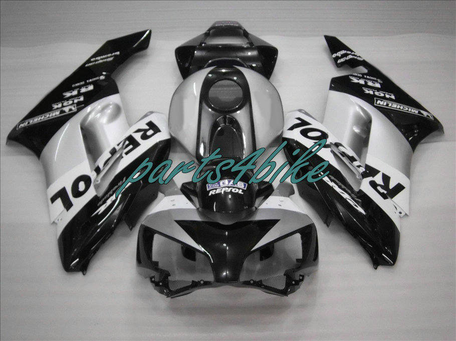 

Injection mold high quality abs bodykits for HONDA 2004 2005 CBR1000 RR black silver REPSOL fairing kit CBR1000RR 04 05 fairings set SL33, Same as picture