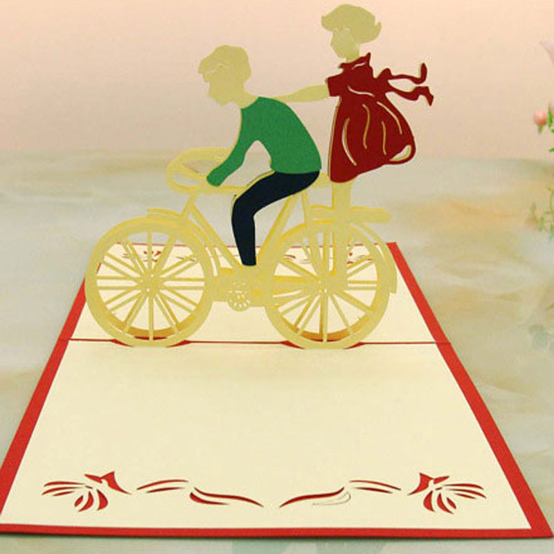 

Wholesale 3D Love greeting card Wedding handmade Creative Kirigami & Origami Pop UP Valentine's Day Gift Thank You Cards