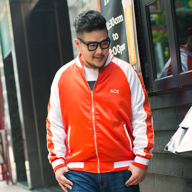 

8XL Men Jackets Plus Size Clothing Autumn New Colors Patchwork Zipper Up Casual Lose Fashion Coats 7XL 6XL 5 XL, Red