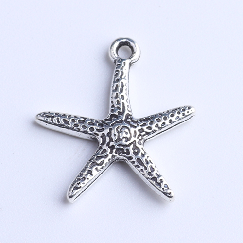 Argent/cuivre rétro flottant breloques étoile de mer pendentif fabrication bijoux à bricoler soi-même pendentif fit collier ou bracelets breloque