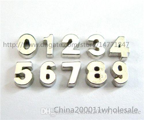 

10pcs Sliver Number Floating Charms FC521 5-8mm Fit Charms Locket Memory Living Magnet Glass Floating Locket Free shipping, Blue;slivery