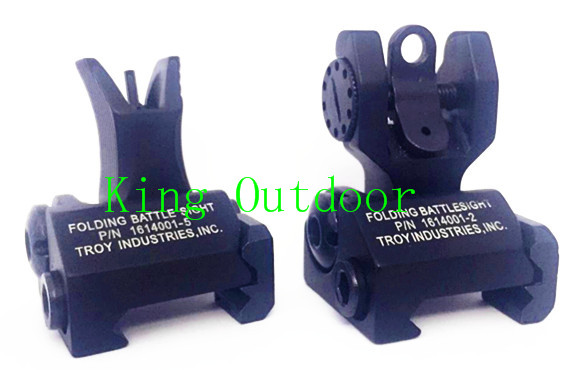 

Metal Iron Front and Rear Sights Flip up Folding Back-up Battle Sights Tactical Set Airsoft Hunting Accessories