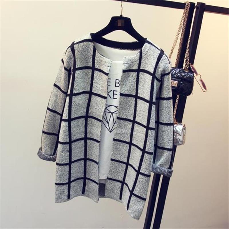 

Wholesale- New Fashion Stars Pattern Cardigan Women Casual Sweet Sweaters Knitted Long Sleeve Slim Women Long Sweater Cardigans, Five pointed stars