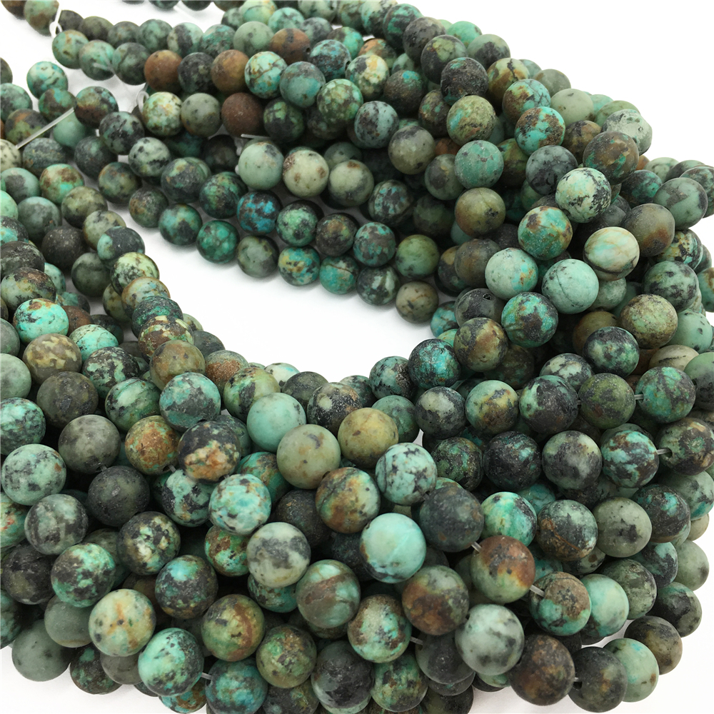 

African turquoise Bead, 8mm 10mm Round Beads,Wholesale Gemstone Beads,15.5inch,Full Strand ,Hole 1mm