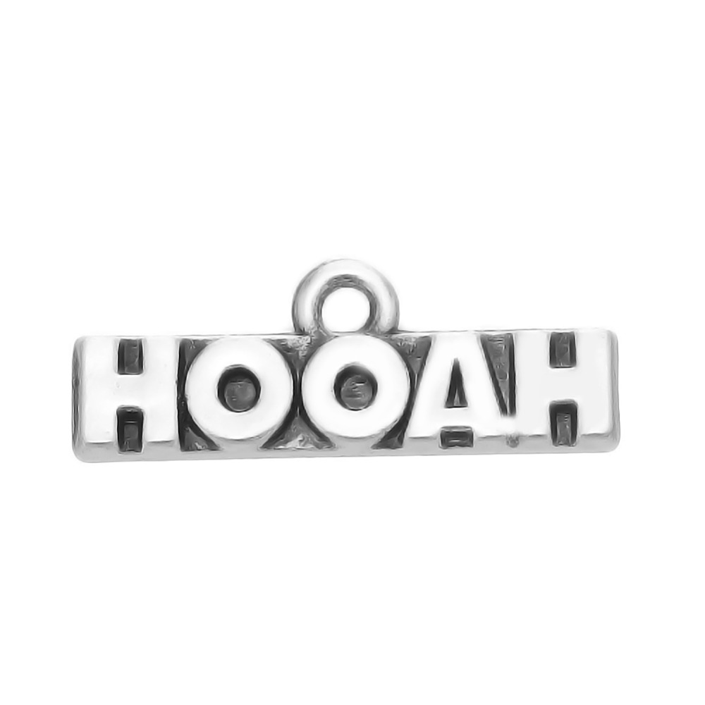 Livraison gratuite, nouvelle mode facile à bricoler, 30 pièces de breloques en lettres hooah pour la fabrication de bijoux, adaptées au collier o