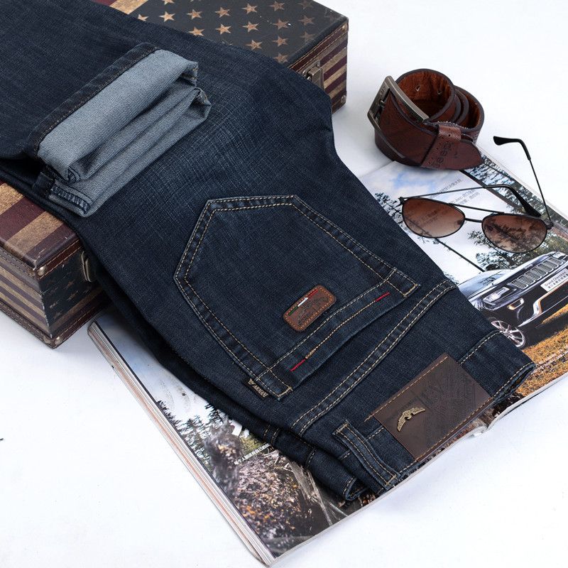 

2016 new italy brand jeans men's denim trousers a fashion cotton jeans mani pants male calca men famous brand classic denim jeans, Beige