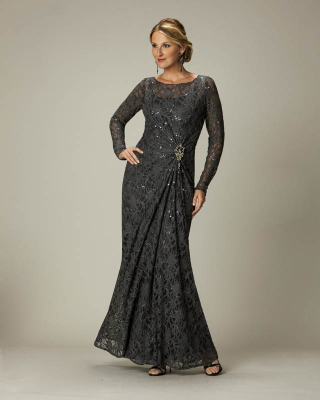 charcoal grey mother of the groom dresses