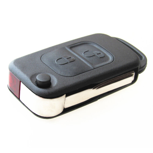 

New car key case for Mercedes Benz 2 button flip folding remote key shell FOB key cover 10pcs/lot free shipping, Black