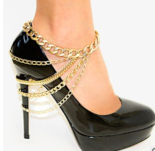 Nouveaux bijoux de mode Bracelets de cheville Chaîne de pied ESCLAVE BODY JEWELLERY TALON CHAÎNE DE CHEVILLE Pour accessoires à talons hauts Chaî