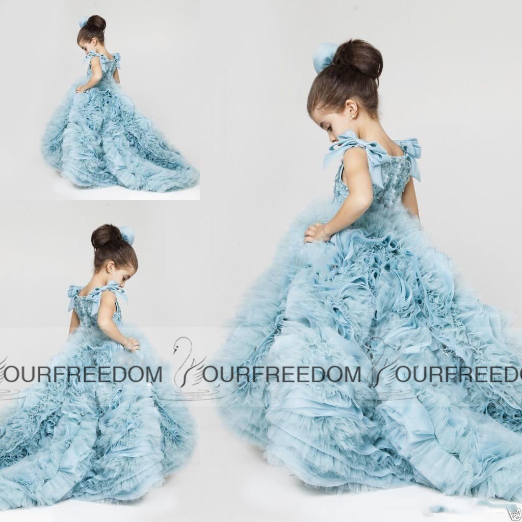 

2019 Krikor Jabotian Little Flower Girls' Dresses for New Weddings Kids Princess Style Ball Prom Pageant Gowns with Ruffle Skirt Lon, Orange