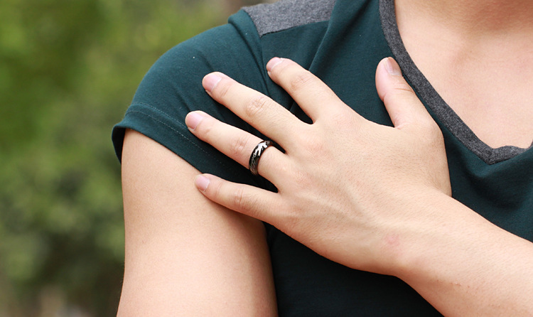 Fashion Jewelry Movie men's finger Rings the one ring Titanium Stainless Steel Black Ring 6MM Bague Band Rings wedding Designed Wear Smooth