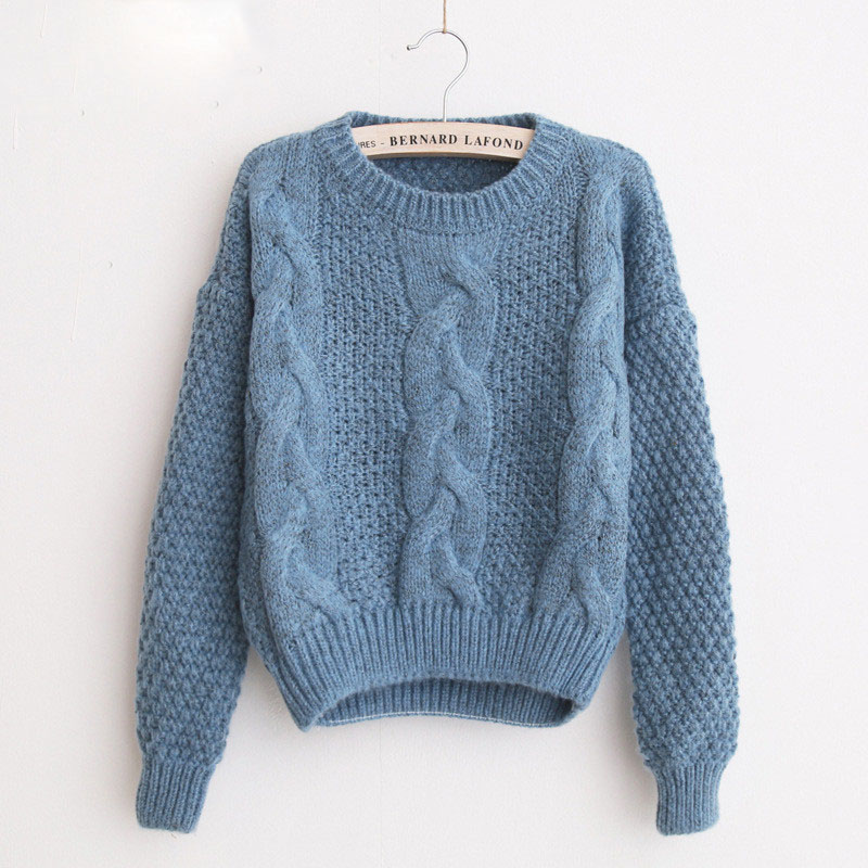 

Winter Warm Sweaters and Twisted Pullovers Women Casual Short Feminino Knitted Sweater Jumpers Cheap Sweaters China sueter, Pink