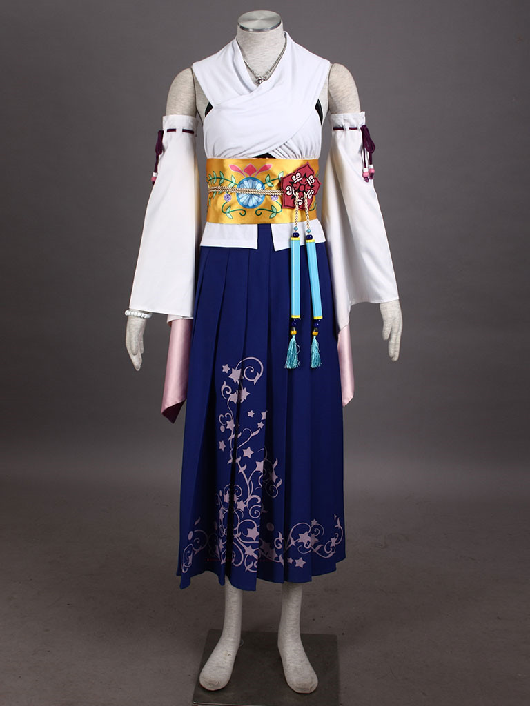 

Wholesale-Final Fantasy X Yuna anime cosplay Halloween Costumes