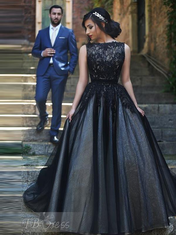 

2016 Hot Sale Fashion New Arrival Charming Free Shipping A-Line Bateau Appliques Floor-Length Black Lace Tulle Evening Dresses 1024, Same as picture