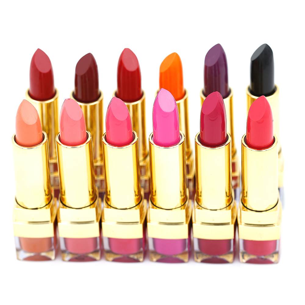 

Matte Lipstick Makeup Lot Hot 12 Pcs 12 colors Black Lipstick Lip Stick Set Long Lasting M1003, Mixed color