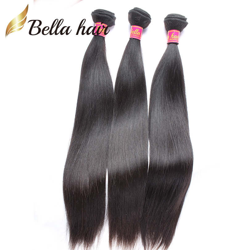

bella hair cheap virgin hair 3 bundles 8 30 straight indian human hair weaves extensions double weft natural color free shipping