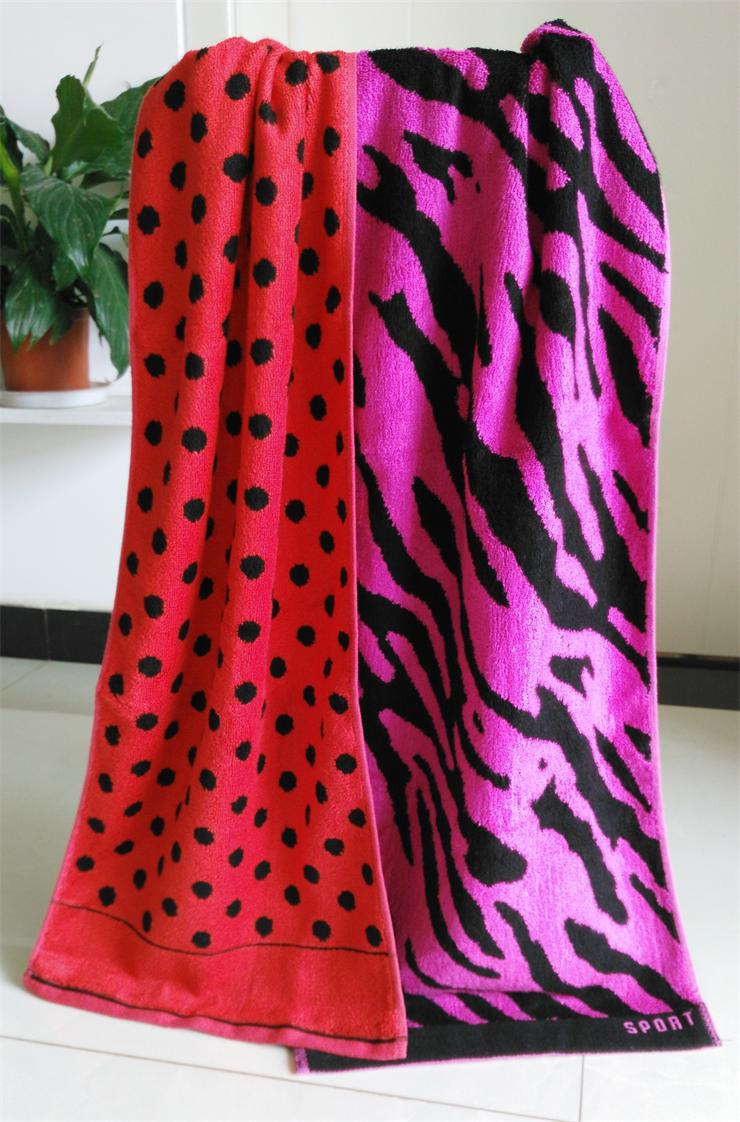 fashion lovers' sport towel beach bamboo large face hair towel 32*100 cm / 13'' * 39'' Absorbent anti-bacteria dot-image-70565934