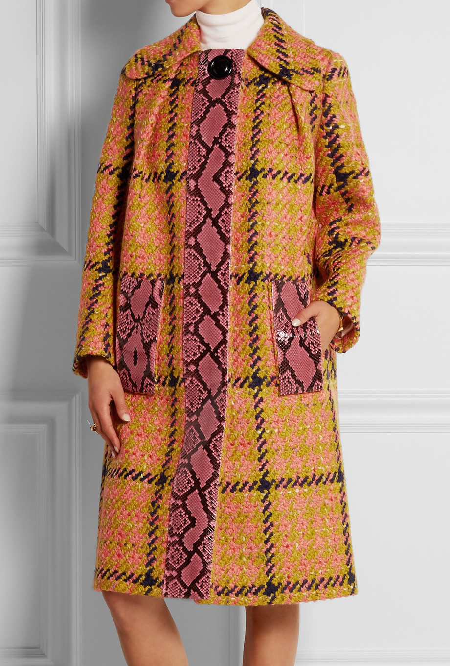 

Luxury Women Gird Coat Single Breasted Long Trench 5111584, As pictures