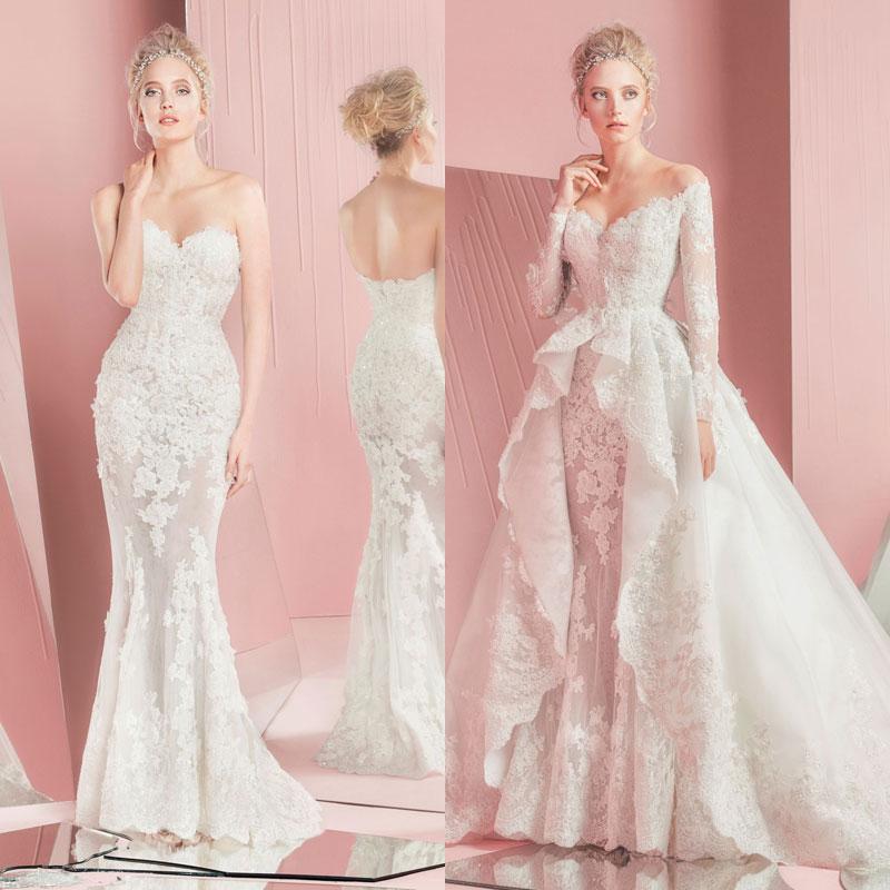Zuhair Murad Wedding Dress Detachable Train Online Shopping