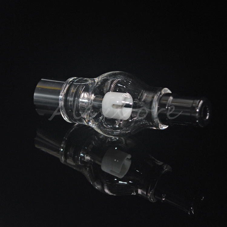 

Glass globe atomizer pyrex tank Wax dry herb vaporizer pen vapor M6 Bulb dome atomizer glass dome glassomizer coils vape PK teapot DHL
