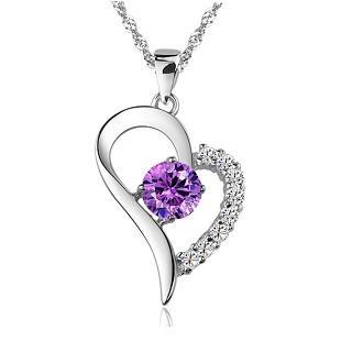 

925 sterling silver items crystal jewelry charms pendant statement necklaces vintage wedding heart shaped fashion charms