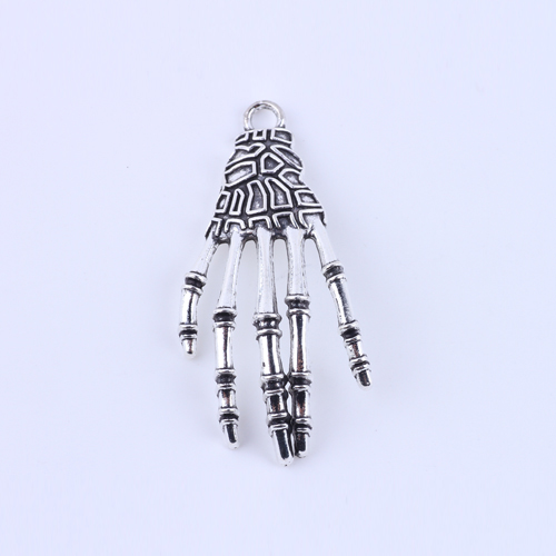 Nouvelle mode rétro squelette main charme argent / cuivre bricolage bijoux pendentif fit collier ou bracelets 100 pcs / lot # 5137x