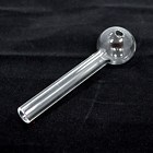 

6.5" Pyrex Glass Oil Burner Pipe Clear Glass Oil Burner 2mm Thick Glass Tube Oil Nail 16.5cm Burners