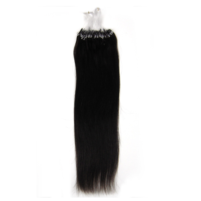 

remy indian Hair 18"-22" 1g /s 100g/set #1B off black Loop/Micro Ring Hair Extension,100% Remy brazilian Human Hair Extensions dhl free