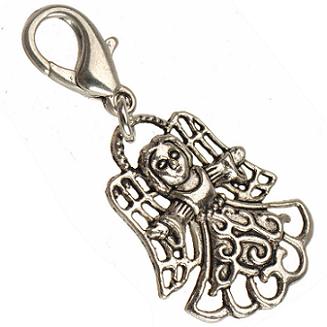 

DIY Angel Charms With Clasps Crafts Clothes Necklace Pendants Bracelets Vintage Silver Religious Girls Wing Metal Jewelry Accessories 100pcs, Bronze;silver