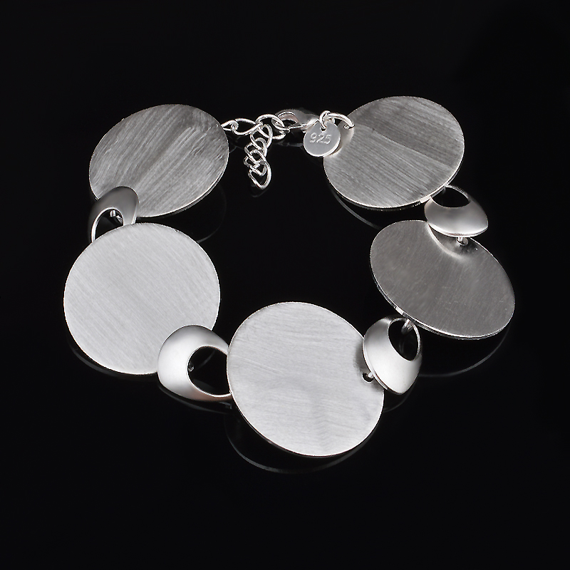 Livraison gratuite avec numéro de suivi Vente supérieure 925 Bracelet en argent Licensage de fil rond Bracelet Bijoux en argent 10pcs / lot pas c