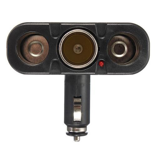 

Black 3 Way Auto Car Cigarette Lighter Socket Splitter DC 12V Charger Adapter