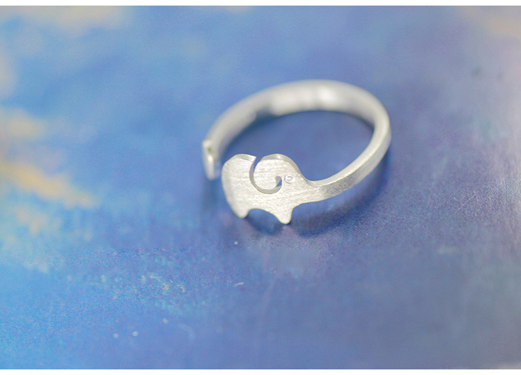 

10PCS- R035 Gold Silver Cute Opening Lucky Elephant Baby Ring Lovely Adjustable Elephant Rings Simple Animal Rings for Ladies Women