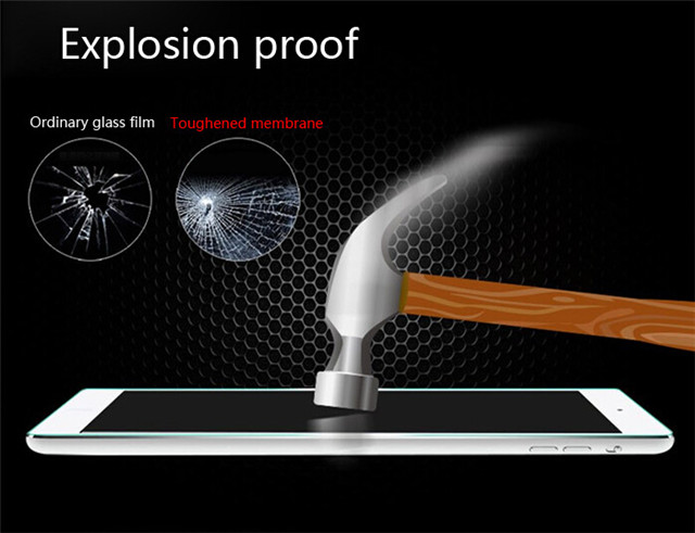 

Perfect Size For iPad 0.26mm 2.5D Tempered Front Glass Screen Protector Toughened Film for ipad air 2 mini 2 3 4 free shipping