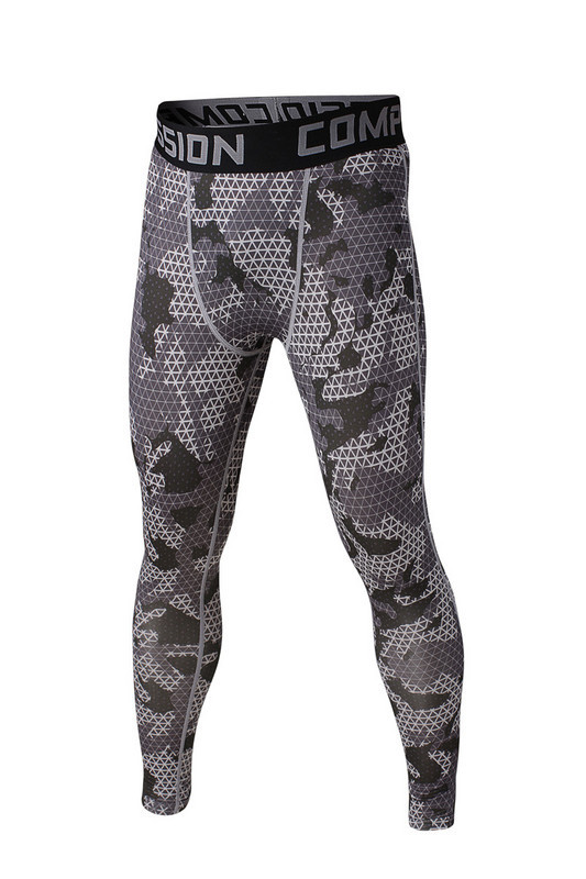 

Wholesale-Men compression pants sport jogging trousers spandex cycling running basketball male skin tights base layers athletic long pants, 06 green