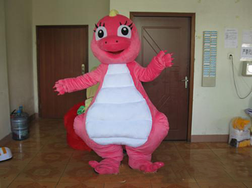 

2018 Hot sale Lovely Pink Dragon cartoon doll Mascot Costume Free shipping