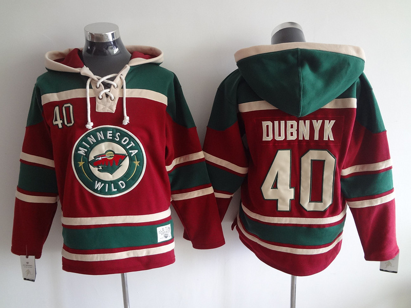 

Top Quality ! Minnesota Wild Old Time Hockey Jerseys 40 Devan Dubnyk Red Green Hoodie Pullover Sweatshirts Winter Jacket