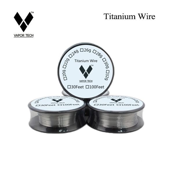 

Vapor Tech Titanium Wire Resistance 30 Feet TA1 Ti grade 1 24G Gauge Coil For Temp Control TC Vape mod