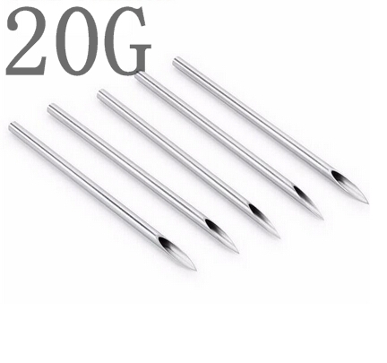 

100PC 20G Piercing Needles 20G Sterile Disposable Body Piercing Needles 20G For Ear Nose Navel Nipple Free Shipping