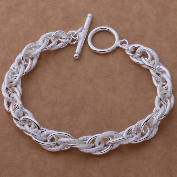 Livraison gratuite avec numéro de suivi Vente supérieure 925 Bracelet argenté Bracelet Bracelet en argent 10pcs / lot pas cher 1579