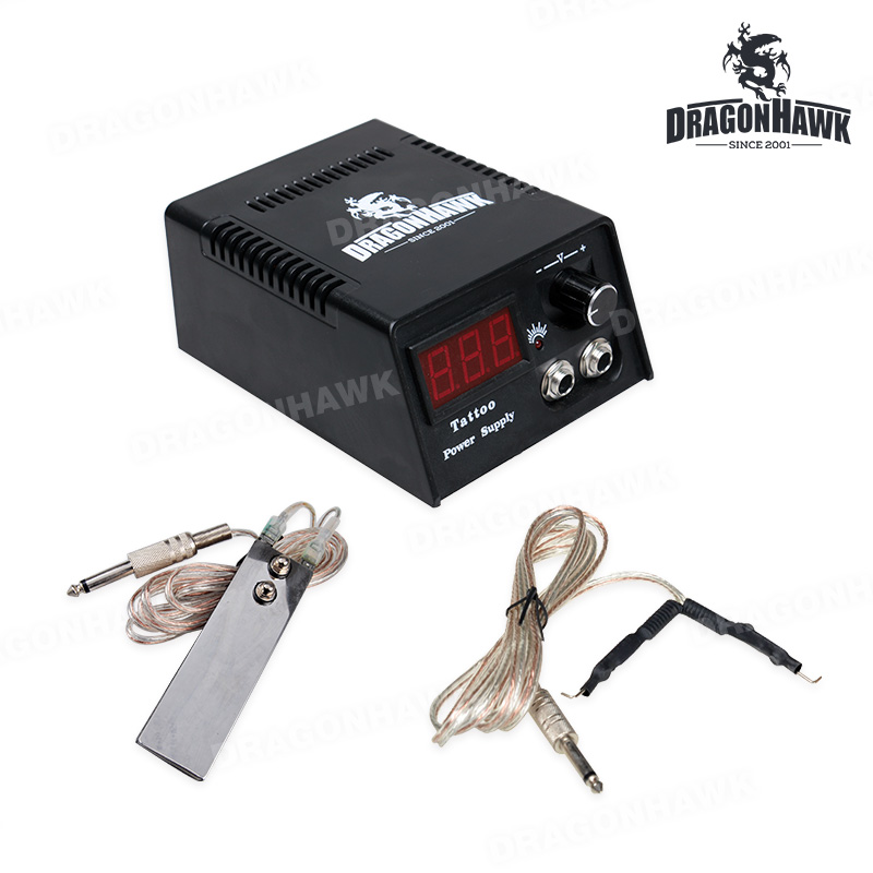 

Tattoo LCD Digital Power Supply Foot Switch Clip Cord P025-1+WE002+WY002