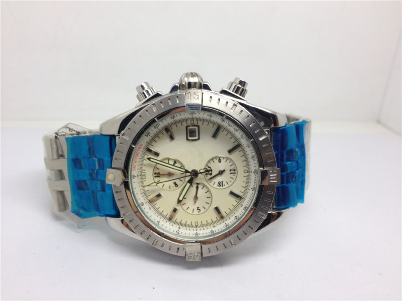 High Quality Man automatic watch top grade mechanical wristwatches white Face Stainless Steel Watches 209-image-763892222