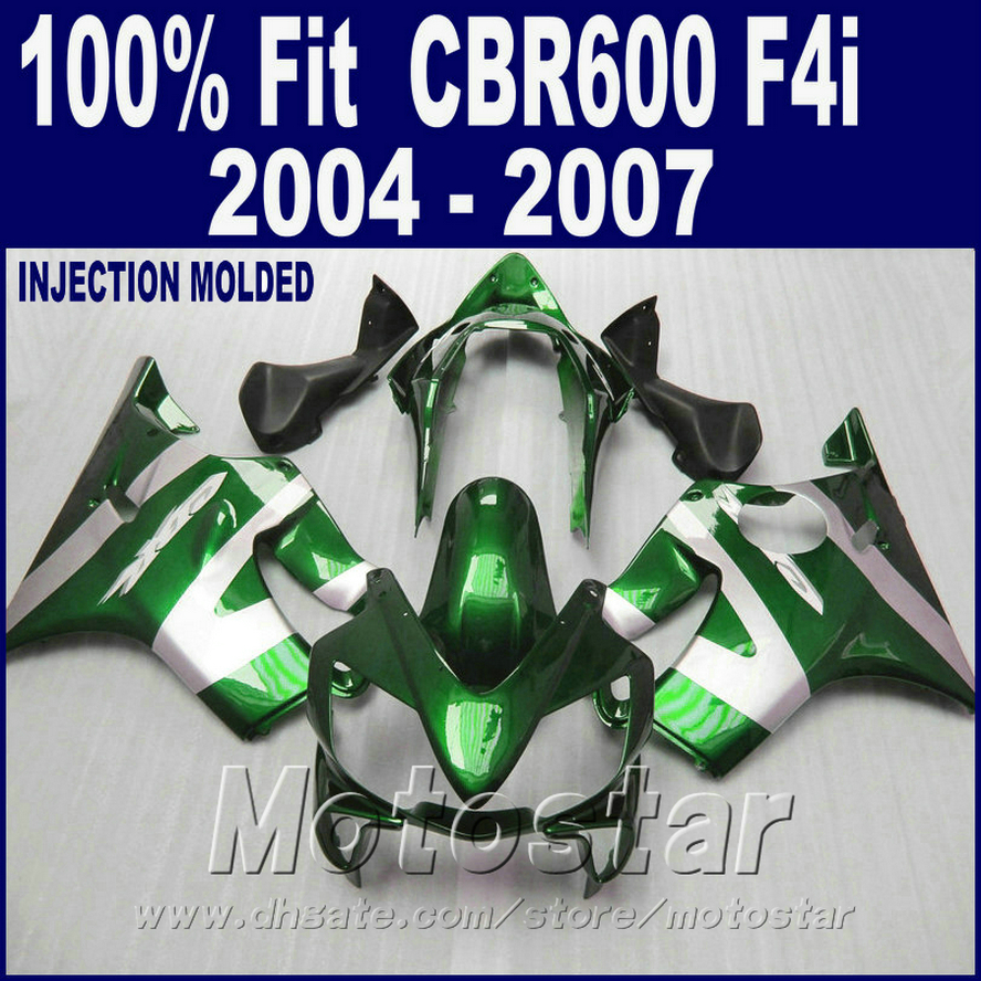 

100injection molding green for honda cbr 600 f4i fairing 2004 2005 2006 2007 abs cbr600 f4i 04 05 06 07 fairing kit djyw, Same as picture